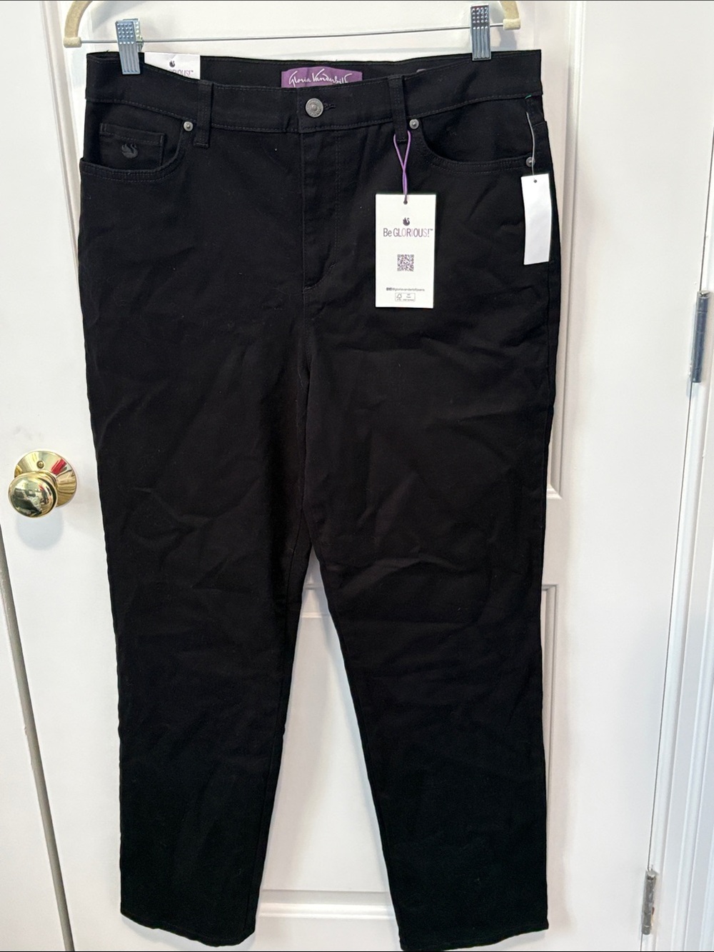 Gloria Vanderbilt Black Straight-Leg Women's Jeans